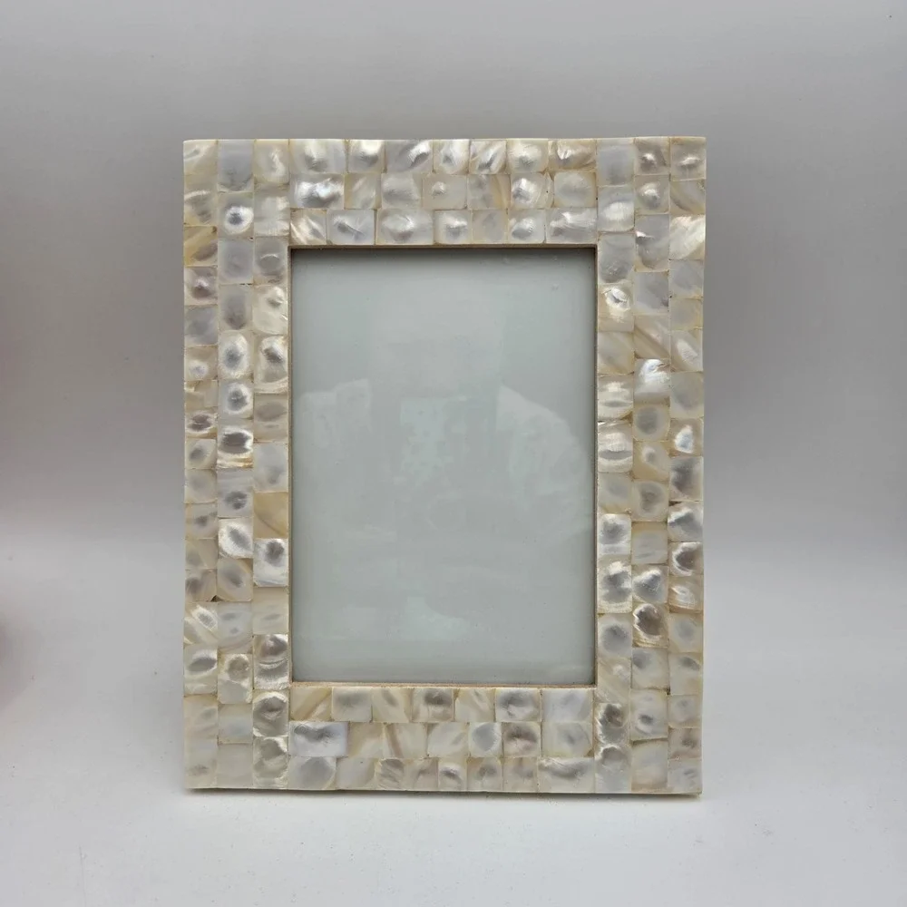 Marble Photo Frame with Mother of Pearl Handcrafted in India 7